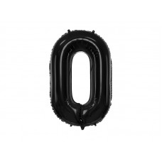 PartyDeco Цифра 0 черная (100см) УП