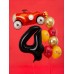 PartyDeco Цифра 4 черная (100см) УП