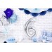 PartyDeco Цифра 6 срібло (100см) УП