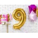 PartyDeco Цифра 9 золото (100см) УП PartyDeco Цифра 9 золото (100см) УП