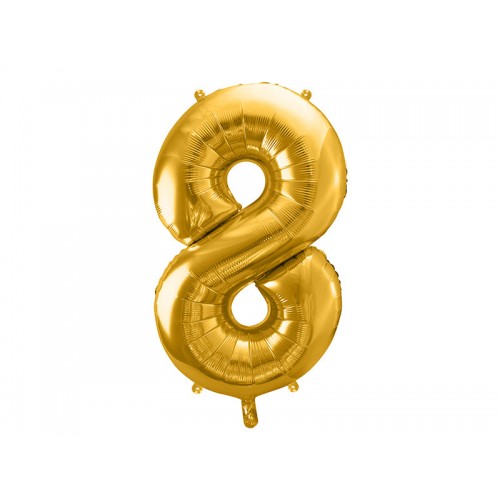 PartyDeco Цифра 8 золото (100см) УП PartyDeco Цифра 8 золото (100см) УП