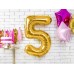 PartyDeco Цифра 5 золото (100см) УП PartyDeco Цифра 5 золото (100см) УП