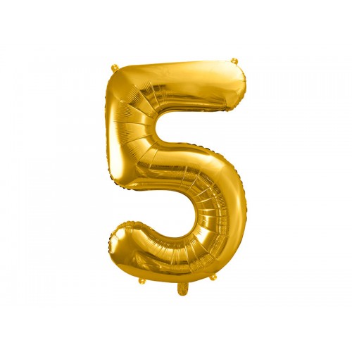 PartyDeco Цифра 5 золото (100см) УП PartyDeco Цифра 5 золото (100см) УП