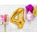 PartyDeco Цифра 4 золото (100см) УП PartyDeco Цифра 4 золото (100см) УП