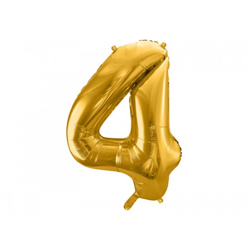 PartyDeco Цифра 4 золото (100см) УП PartyDeco Цифра 4 золото (100см) УП
