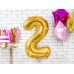 PartyDeco Цифра 2 золото (100см) УП PartyDeco Цифра 2 золото (100см) УП