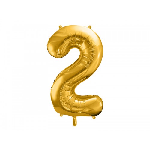 PartyDeco Цифра 2 золото (100см) УП PartyDeco Цифра 2 золото (100см) УП