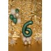 PartyDeco Цифра 6 бутылочно-зеленая (100см) УП PartyDeco Цифра 6 бутылочно-зеленая (100см) УП
