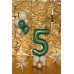 PartyDeco Цифра 5 бутылочно-зеленая (100см) УП PartyDeco Цифра 5 бутылочно-зеленая (100см) УП