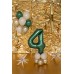 PartyDeco Цифра 4 бутылочно-зеленая (100см) УП PartyDeco Цифра 4 бутылочно-зеленая (100см) УП