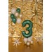 PartyDeco Цифра 3 бутылочно-зеленая (100см) УП PartyDeco Цифра 3 бутылочно-зеленая (100см) УП