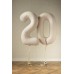 PartyDeco Цифра 0 світло-бежева (100см) УП