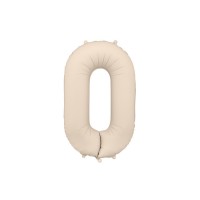 PartyDeco Цифра 0 світло-бежева (100см) УП
