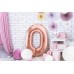 PartyDeco Цифра 0 рожеве золото (100см) УП