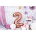 PartyDeco Цифра 2 розовое золото (100см) УП PartyDeco Цифра 2 розовое золото (100см) УП