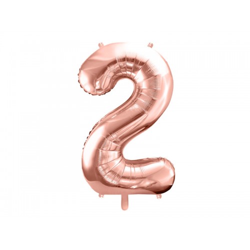 PartyDeco Цифра 2 розовое золото (100см) УП PartyDeco Цифра 2 розовое золото (100см) УП