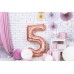 PartyDeco Цифра 5 розовое золото (100см) УП PartyDeco Цифра 5 розовое золото (100см) УП