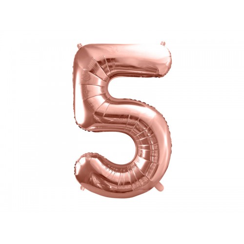 PartyDeco Цифра 5 розовое золото (100см) УП PartyDeco Цифра 5 розовое золото (100см) УП