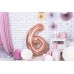 PartyDeco Цифра 6 розовое золото (100см) УП PartyDeco Цифра 6 розовое золото (100см) УП