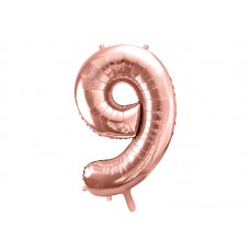 PartyDeco Цифра 9 рожеве золото (100см) УП