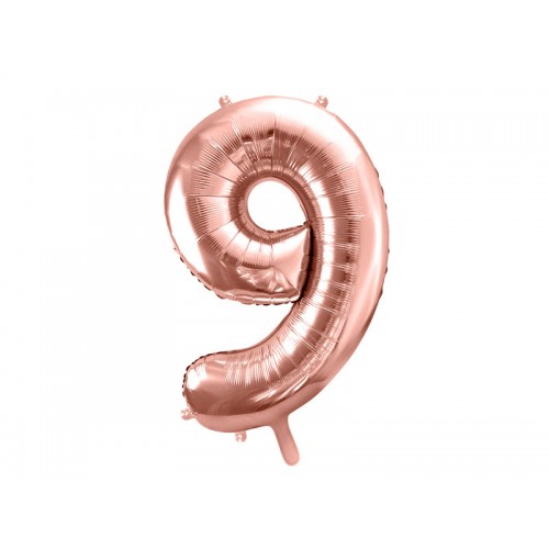 PartyDeco Цифра 9 рожеве золото (100см) УП PartyDeco Цифра 9 рожеве золото (100см) УП