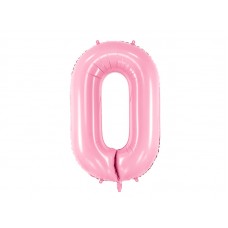 PartyDeco Цифра 0 розовая (100см) УП