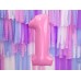 PartyDeco Цифра 1 розовая (100см) УП