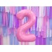 PartyDeco Цифра 2 розовая (100см) УП PartyDeco Цифра 2 розовая (100см) УП