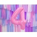 PartyDeco Цифра 4 розовая (100см) УП PartyDeco Цифра 4 розовая (100см) УП
