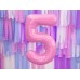 PartyDeco Цифра 5 розовая (100см) УП PartyDeco Цифра 5 розовая (100см) УП