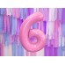 PartyDeco Цифра 6 розовая (100см) УП PartyDeco Цифра 6 розовая (100см) УП