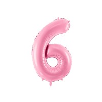 PartyDeco Цифра 6 рожева (100см) УП
