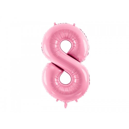 PartyDeco Цифра 8 рожева (100см) УП PartyDeco Цифра 8 рожева (100см) УП