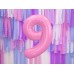 PartyDeco Цифра 9 рожева (100см) УП PartyDeco Цифра 9 рожева (100см) УП