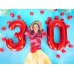 PartyDeco Цифра 0 красная (100см) УП