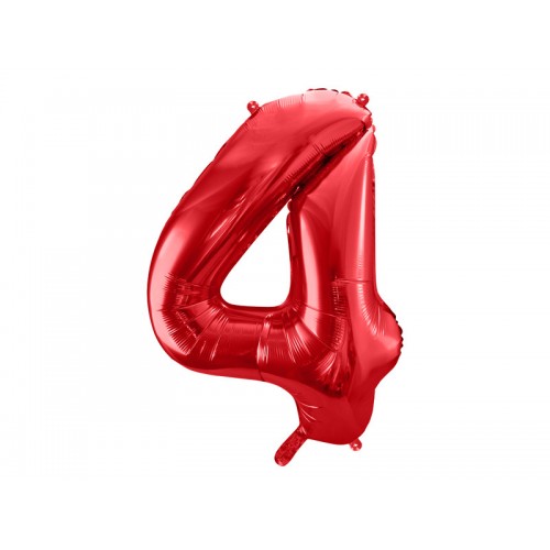 PartyDeco Цифра 4 красная (100см) УП PartyDeco Цифра 4 красная (100см) УП