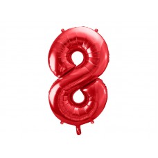 PartyDeco Цифра 8 червона (100см) УП