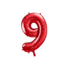 PartyDeco Цифра 9 червона (100см) УП
