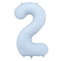 PartyDeco Цифра 2 світло-блакитна (100см) УП