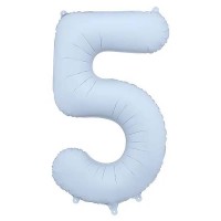 PartyDeco Цифра 5 світло-блакитна (100см) УП