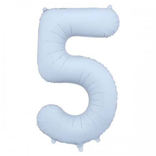PartyDeco Цифра 5 світло-блакитна (100см) УП PartyDeco Цифра 5 світло-блакитна (100см) УП