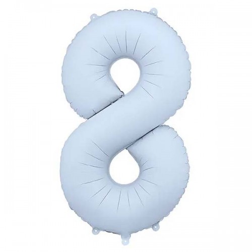 PartyDeco Цифра 8 світло-блакитна (100см) УП PartyDeco Цифра 8 світло-блакитна (100см) УП