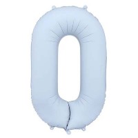 PartyDeco Цифра 0 світло-блакитна (100см) УП