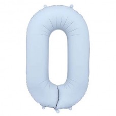 PartyDeco Цифра 0 светло-голубая (100см) УП