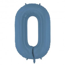 PartyDeco Цифра 0 синій джинс (100см) УП