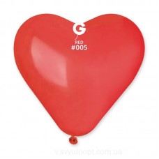 17" (44см) Серця червоні пастель 05 (50шт) Gemar (Італія)