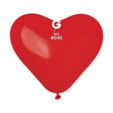 17" (44см) Серця червоні пастель 45 (50шт) Gemar (Італія)
