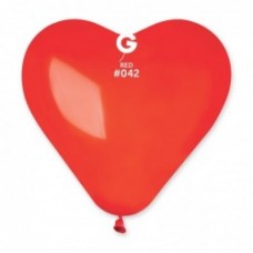G 6 "(15см) серця червоні кристал 42 (100шт)