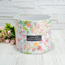 Капелюшна коробка 16смх14см КВІТИ YOU ARE BEAUTIFUL