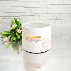 Капелюшна коробка 12смх10см FOR YOU золото